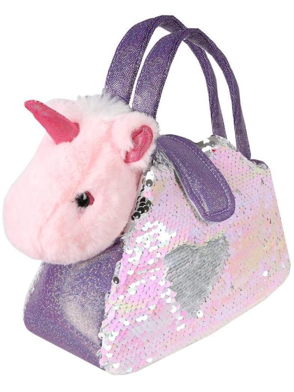 Единорог 18см в сумочке с пайетками