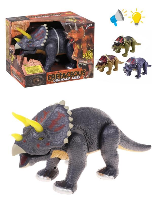 Динозавр, свет, звук, эл.пит. ААх3 не вх.в компл., в ассорт., кор.