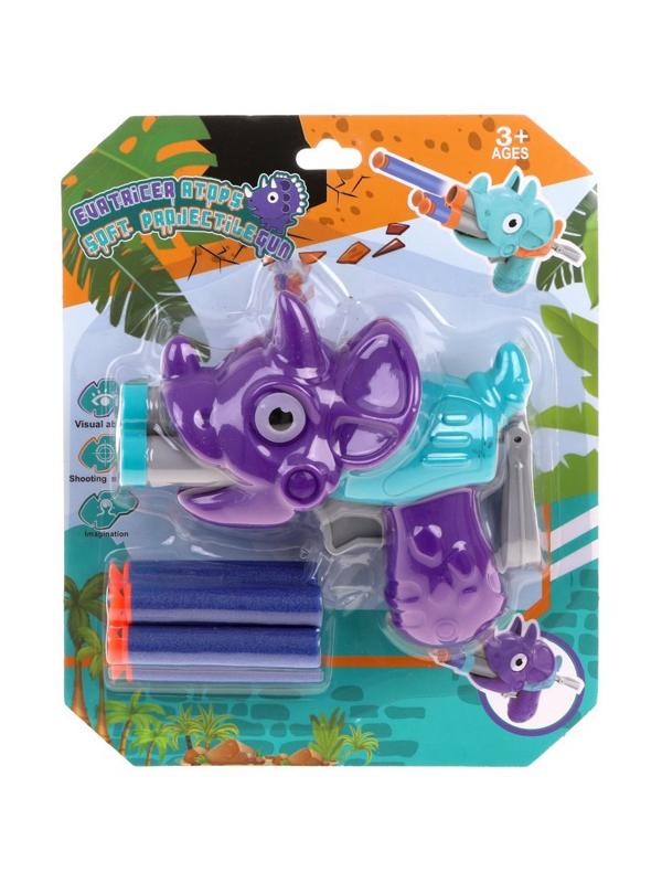 Бластер, в комплекте: мягкие пули 5шт., коробка