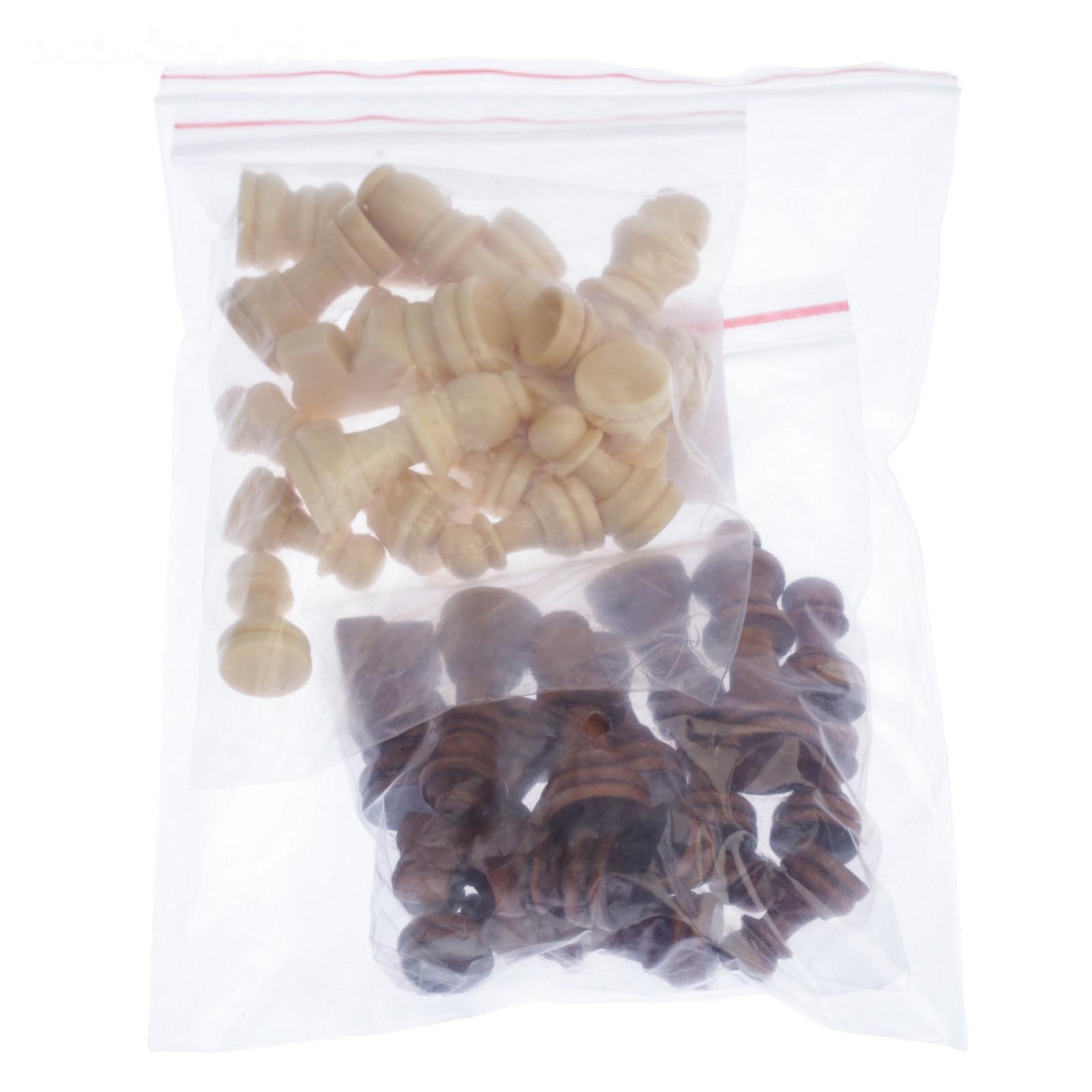 Шахматные фигуры, дерево, король h-5.5 см, пешка h-2.8 см, микс