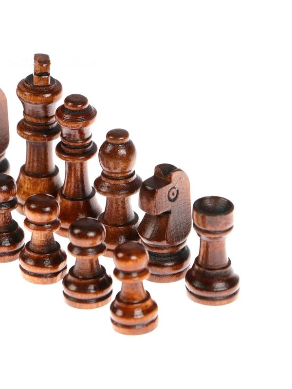 Шахматные фигуры, дерево, король h-5.5 см, пешка h-2.8 см, микс