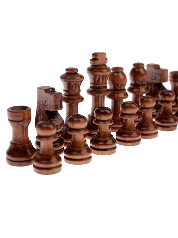 Шахматные фигуры, дерево, король h-5.5 см, пешка h-2.8 см, микс