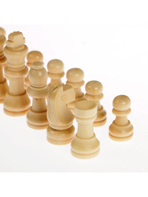 Шахматные фигуры, дерево, король h-5.5 см, пешка h-2.8 см, микс