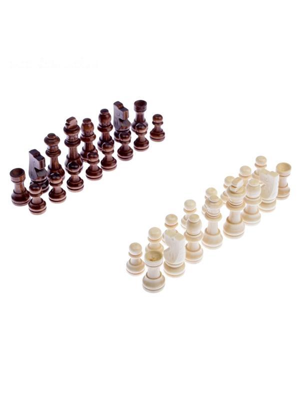 Шахматные фигуры, дерево, король h-5.5 см, пешка h-2.8 см, микс