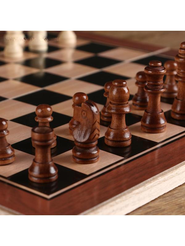 Шахматные фигуры, дерево, король h-5.5 см, пешка h-2.8 см, микс