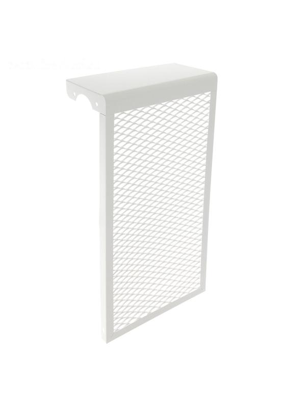 Экран на чугунный радиатор, 290 х 610 х 142 мм, 3 секции, металлический, белый