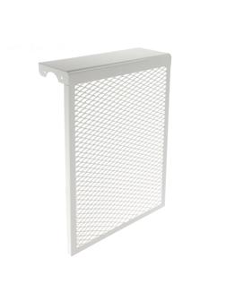 Экран на чугунный радиатор, 390 х 610 х 142 мм, 4 секции, металлический, белый