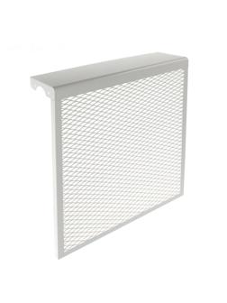 Экран на чугунный радиатор, 490 х 610 х 142 мм, 5 секций, металлический, белый