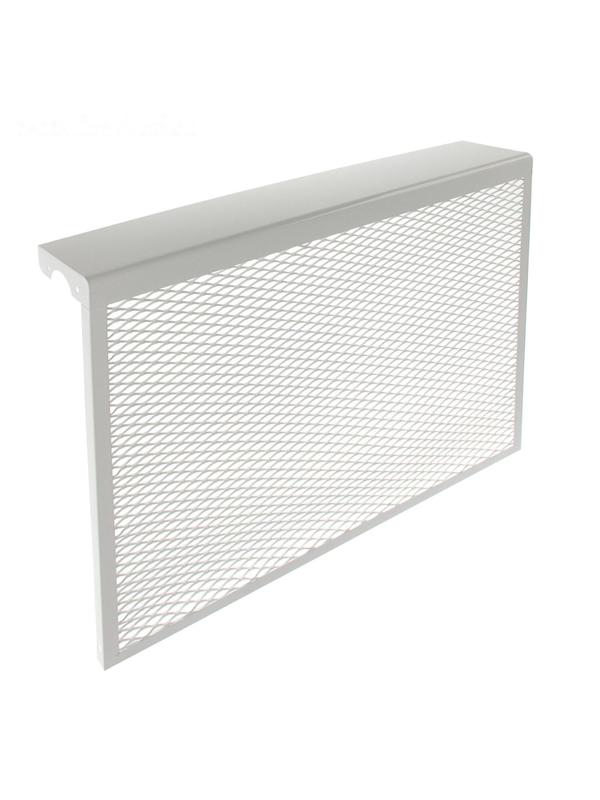 Экран на чугунный радиатор, 690 х 610 х 142 мм, 7 секций, металлический, белый