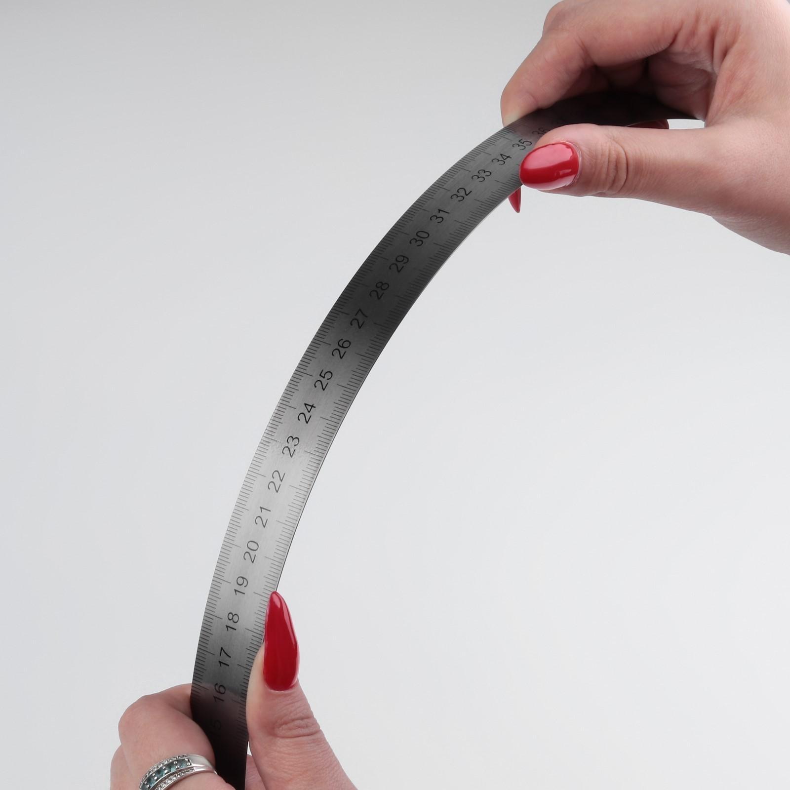 Линейка стальная, пружинистая, 50 см, толщина 0,5 мм