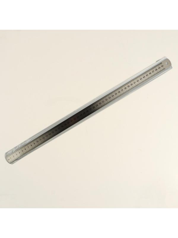 Линейка стальная, пружинистая, 50 см, толщина 0,5 мм