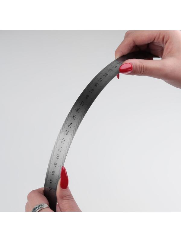 Линейка стальная, пружинистая, 50 см, толщина 0,5 мм