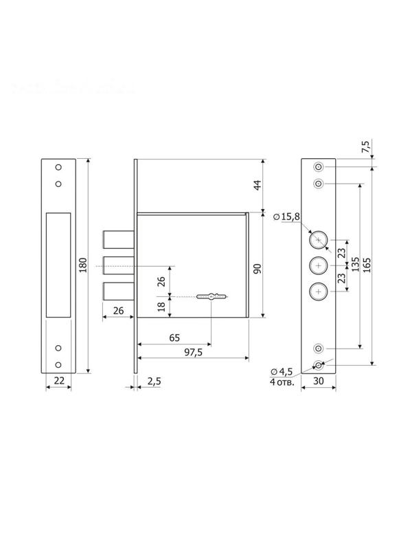 Замок врезной 