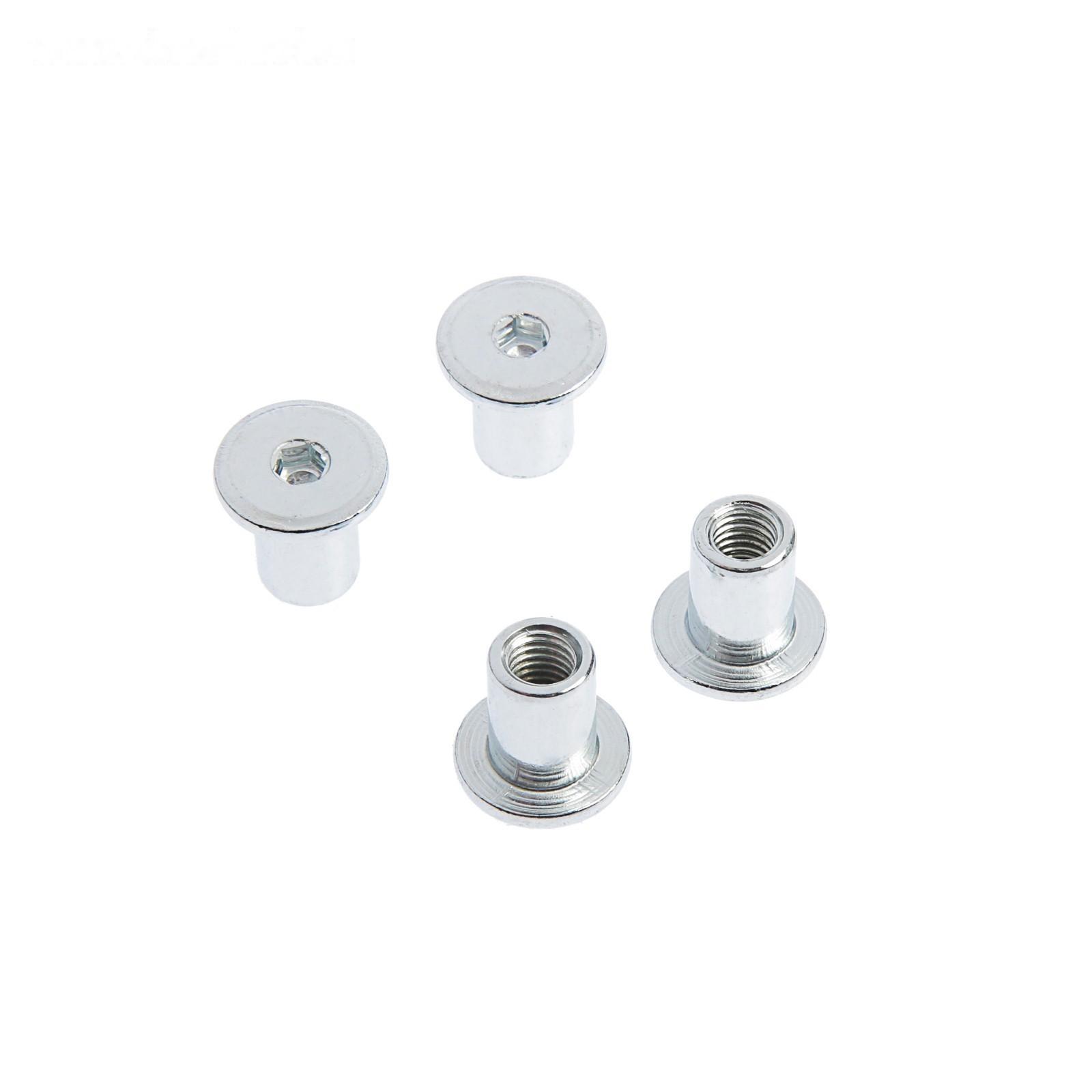 Гайка-втулка Element, М6х12 мм, оцинкованная, плоская, на блистере  4 шт.