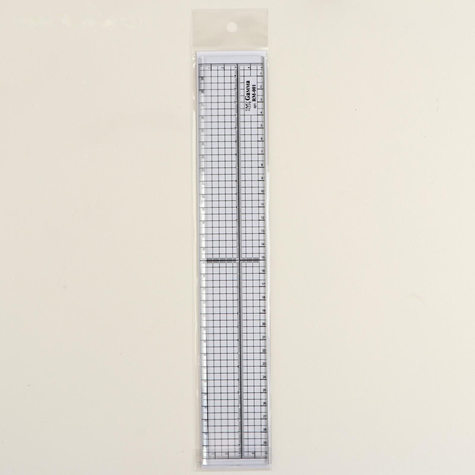 Универсальная линейка с металлическим краем, 30 × 5 см