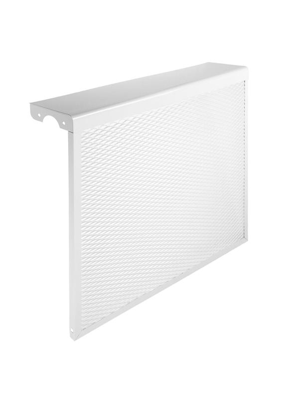 Экран на чугунный радиатор ZEIN, 690х610х150 мм, 7 секций, металлический, белый