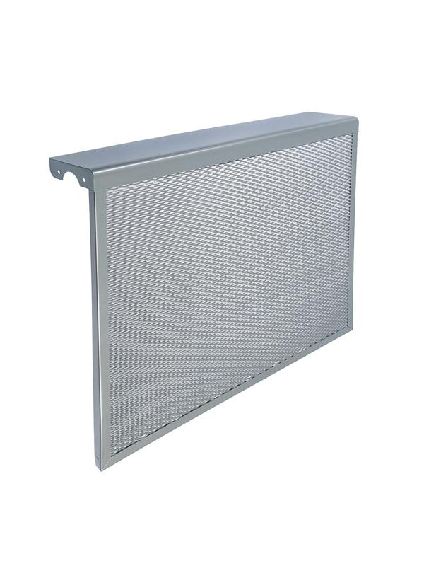 Экран на чугунный радиатор ZEIN, 690х610х150 мм, 7 секций, металлический, цвет металлик