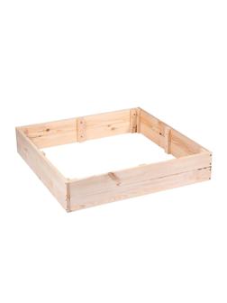 Песочница деревянная, без крыши, 100 × 100 × 20 см, без покраски