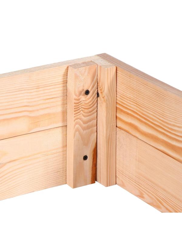 Песочница деревянная, без крыши, 100 × 100 × 20 см, без покраски