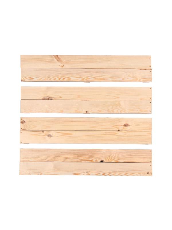 Песочница деревянная, без крыши, 100 × 100 × 20 см, без покраски