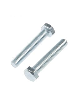 Болт СТРОЙБАТ, с шестигранной головкой, оцинкованный, DIN933, М5х30 мм, 80 шт