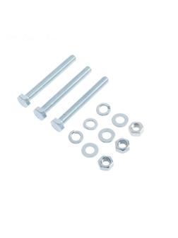 Болт СТРОЙБАТ, с шестигранной головкой, оцинкованный, DIN933, М8х70 мм, 3 шт