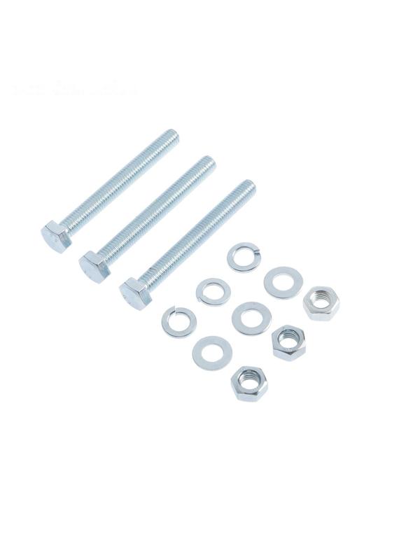 Болт СТРОЙБАТ, с шестигранной головкой, оцинкованный, DIN933, М8х70 мм, 3 шт