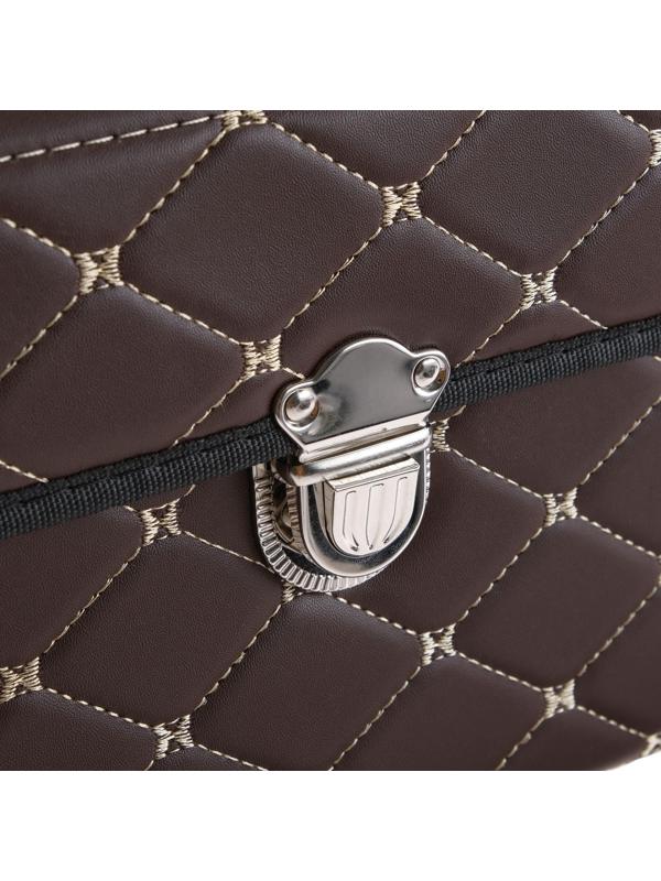 Органайзер саквояж в багажник автомобиля HT-098, 68×32×30 см, коричневый, экокожа