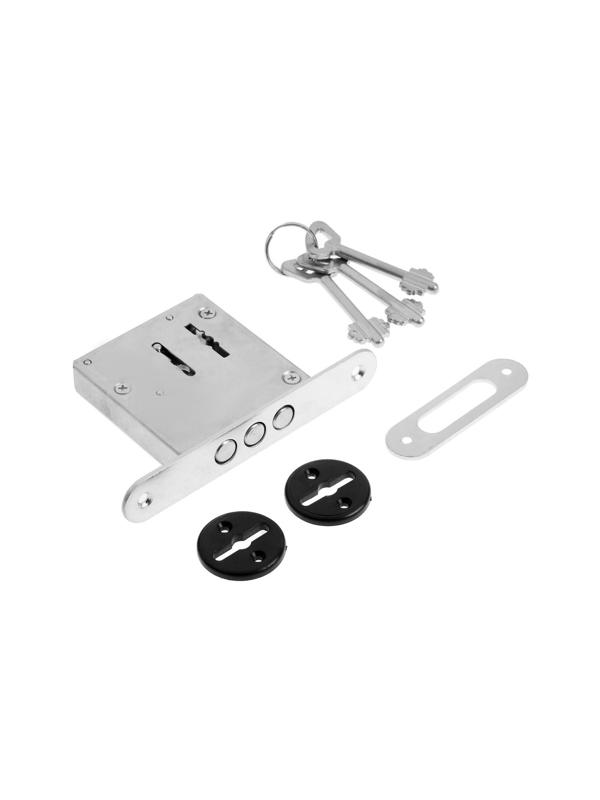 Замок врезной сувальдный с ригельным засовом ЗВ8-6А-1