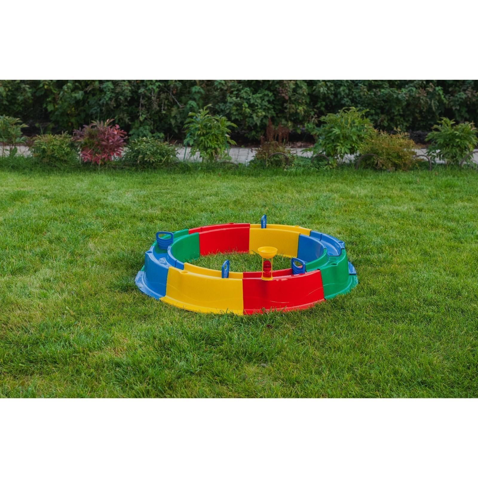 Песочница пластиковая, 136 × 136 × 18 см, с набором для игр, разборная «Туба-Дуба»