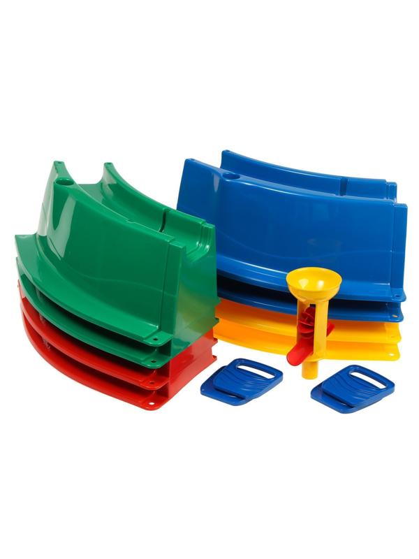 Песочница пластиковая, 136 × 136 × 18 см, с набором для игр, разборная «Туба-Дуба»