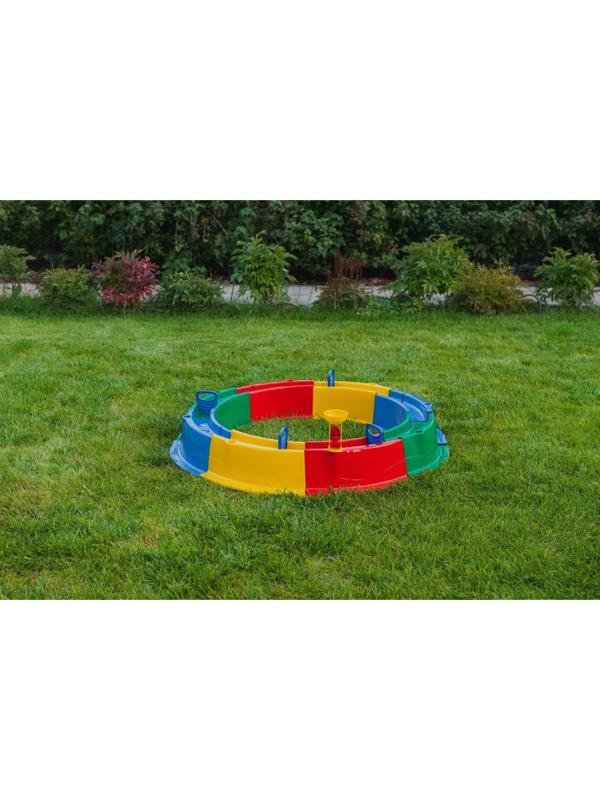 Песочница пластиковая, 136 × 136 × 18 см, с набором для игр, разборная «Туба-Дуба»