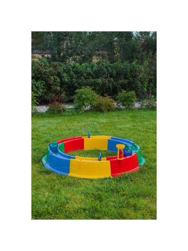 Песочница пластиковая, 136 × 136 × 18 см, с набором для игр, разборная «Туба-Дуба»