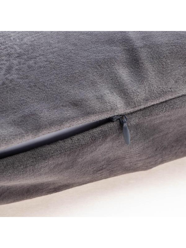 Чехол на подушку с кисточками Этель цвет серый, 45х45 см, 100% п/э, велюр