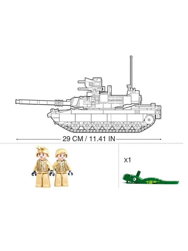 Конструктор Модельки «Танк Brown M1A2 Abrams», 781 деталь