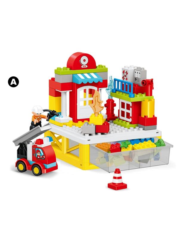 Конструктор «Пожарная станция», 2 варианта сборки, 56 деталей