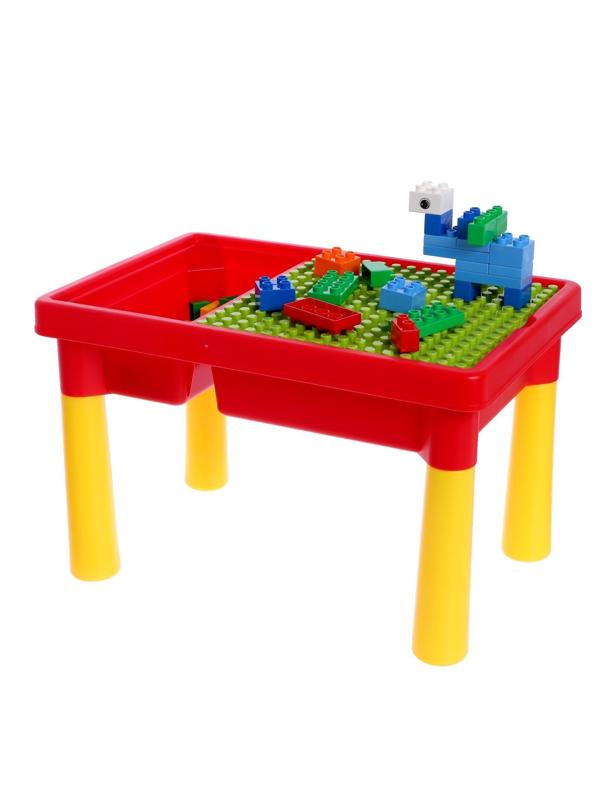 Стол с конструктором и отсеком для хранения, 56 деталей