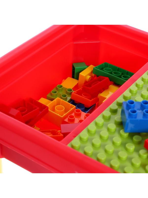 Стол с конструктором и отсеком для хранения, 56 деталей