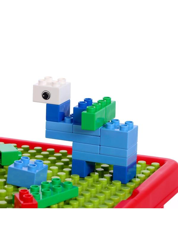 Стол с конструктором и отсеком для хранения, 56 деталей