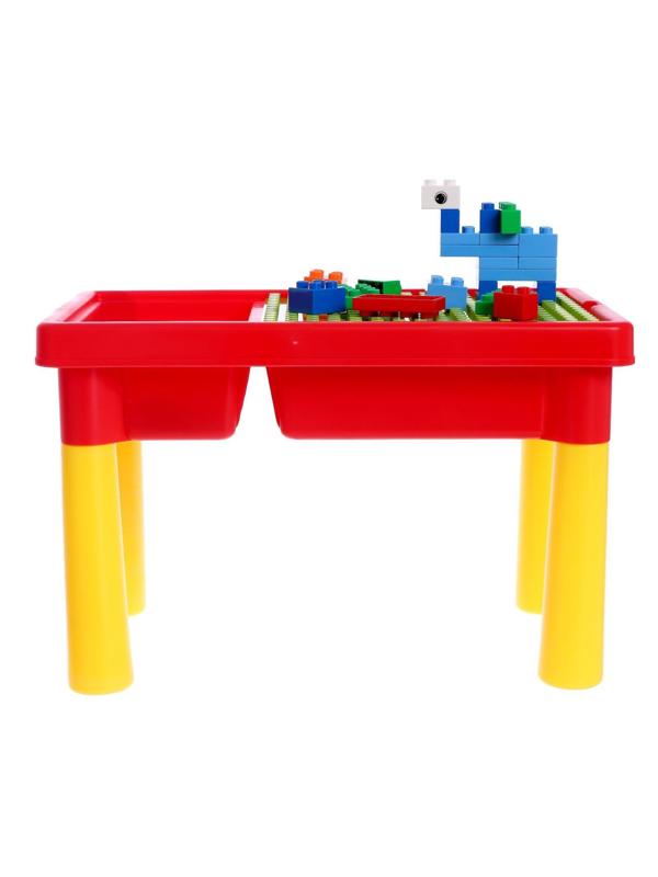 Стол с конструктором и отсеком для хранения, 56 деталей