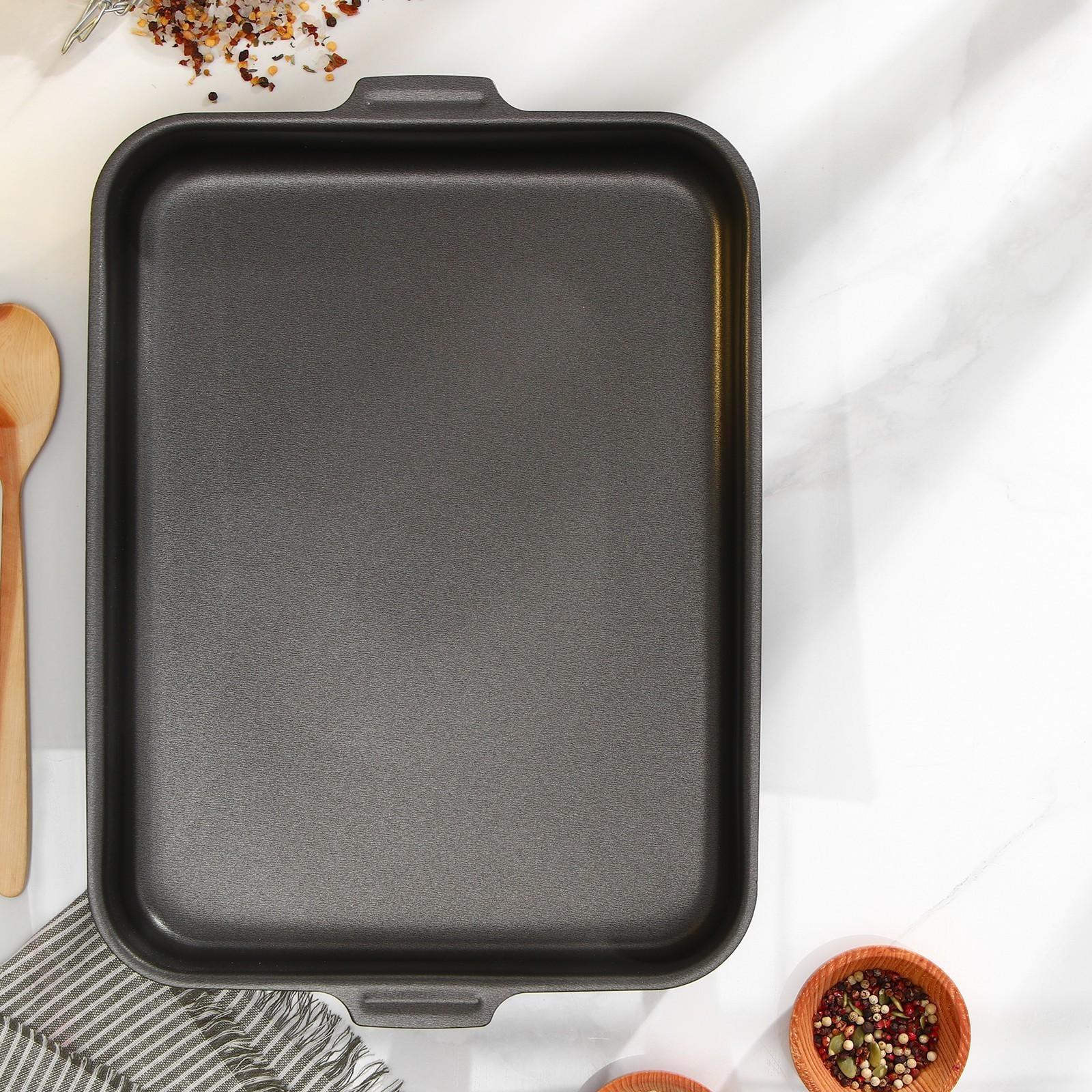 Противень Доляна Promo, 27×35 см, антипригарное покрытие, цвет бордовый