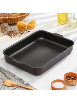 Противень Доляна Promo, 27×35 см, антипригарное покрытие, цвет бордовый