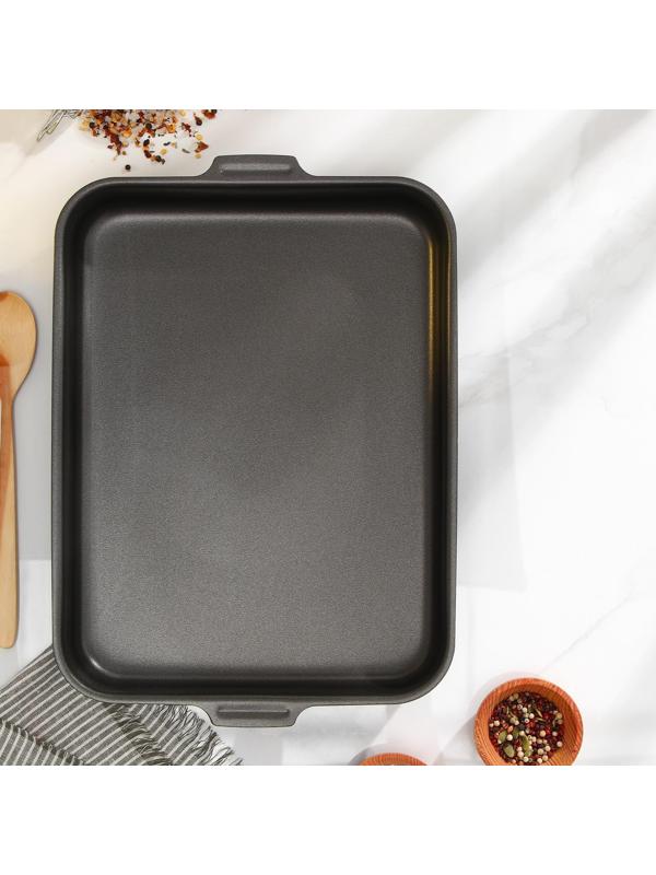 Противень Доляна Promo, 27×35 см, антипригарное покрытие, цвет бордовый