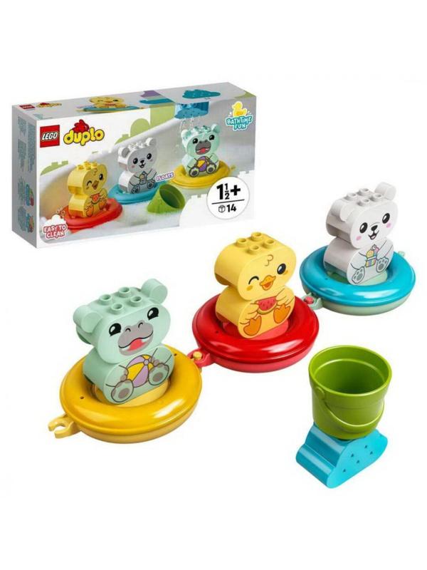 Конструктор «Приключения в ванной: плавучий поезд для зверей»