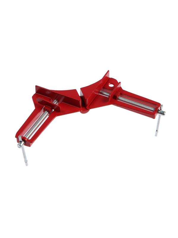 Струбцина угловая ТУНДРА, 90°, винтовой зажим, алюминиевая, 75 мм