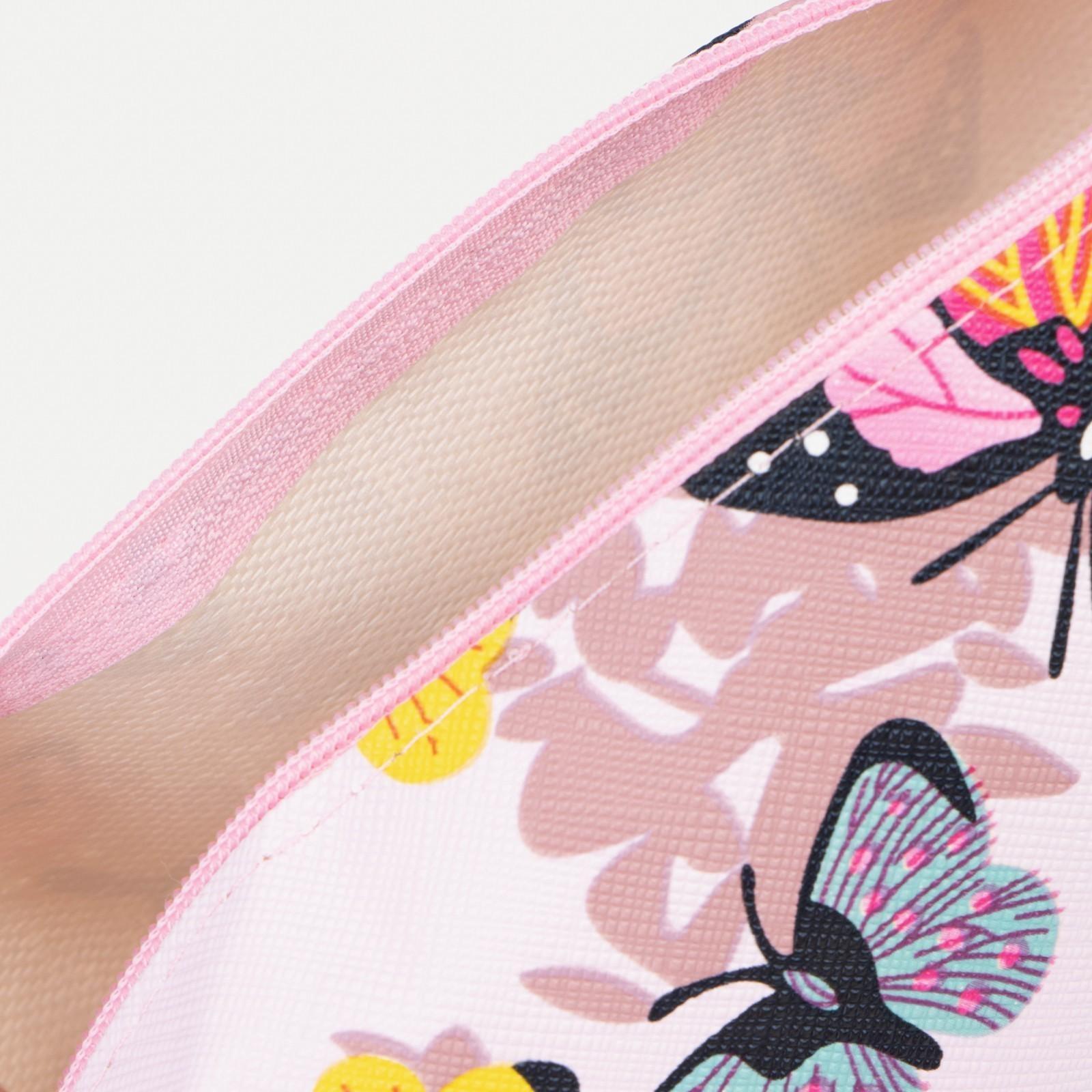 Косметичка на молнии, цвет розовый