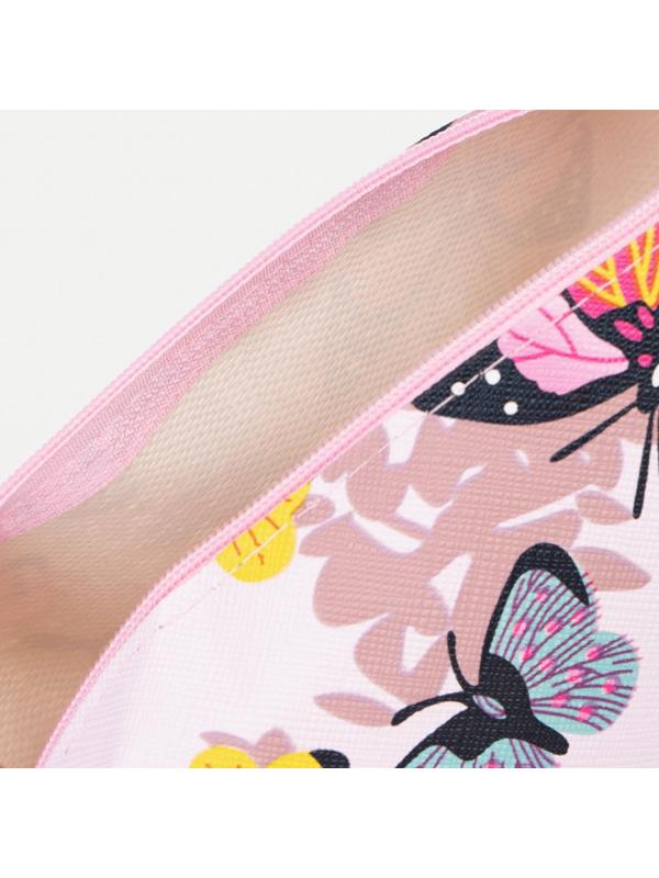 Косметичка на молнии, цвет розовый