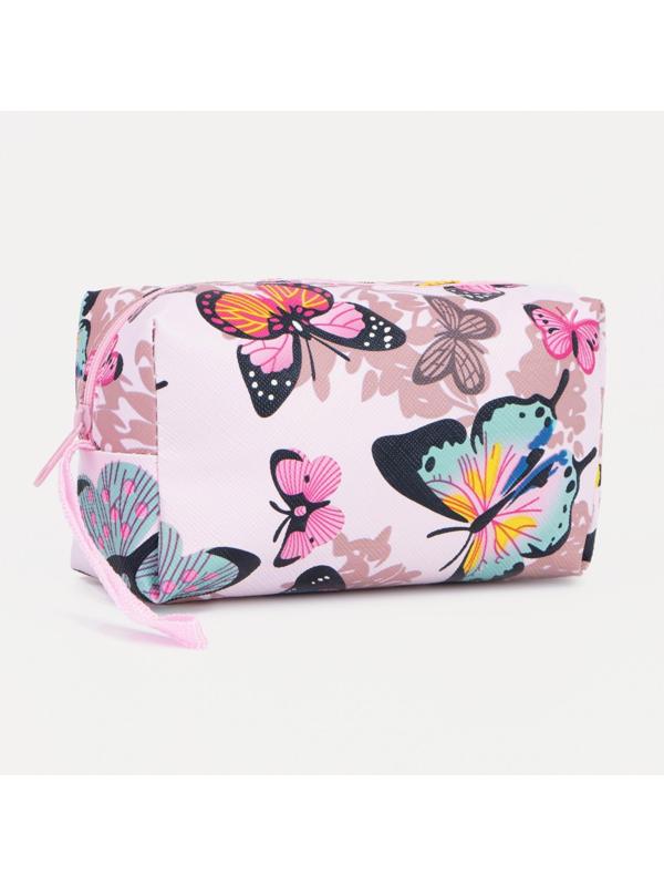 Косметичка на молнии, цвет розовый