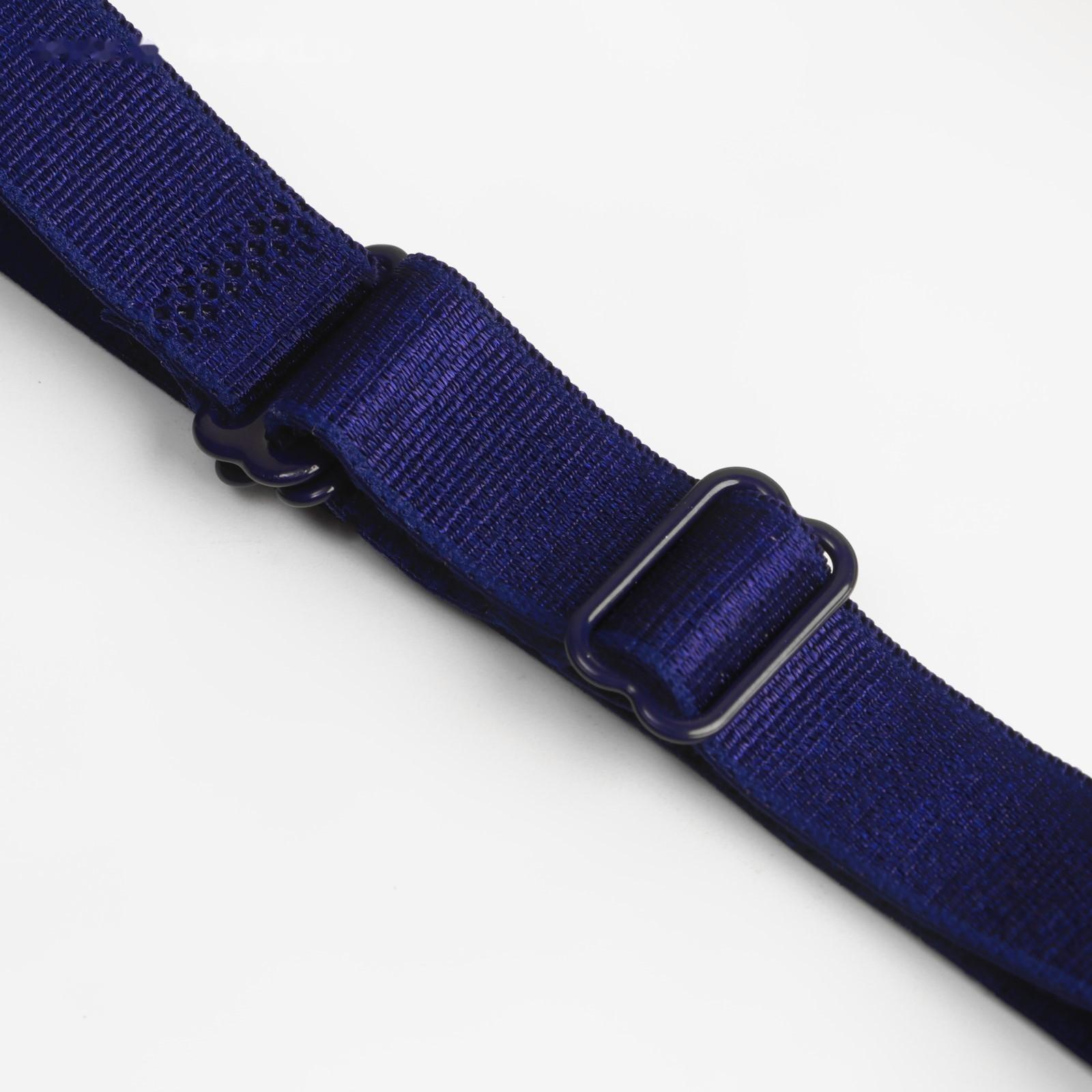 Бретели текстильные, 1,5 см, 37 см, пара, цвет тёмно-синий