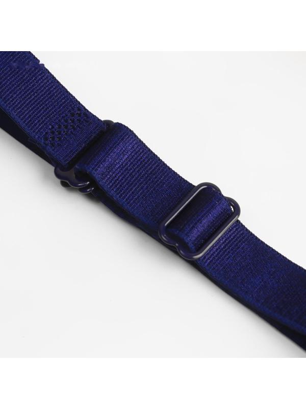 Бретели текстильные, 1,5 см, 37 см, пара, цвет тёмно-синий